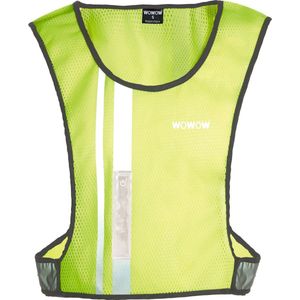 Wowow Dark 3.2 Reflectiehesje  Sporttop - Maat XS  - Unisex - geel/zilver
