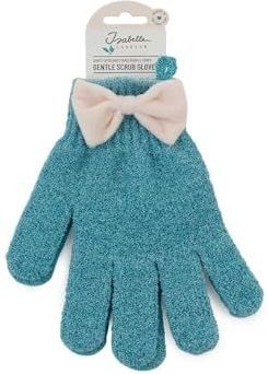 Isabelle Laurier - Set van 2 peelinghandschoenen voor bad en douche - Scrub washandjes - Body Scrub - Kleur Blauw - Cadeau voor dames