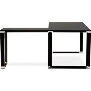 Design Hoekbureau WARNER - zwart glas - Kokoon Design