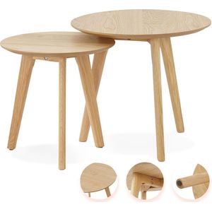 Ronde mimiset 'GABY' van naturel hout