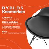 Alterego Byblos - Design Stoel - Zwart Industrieel Design - 55x45x83cm