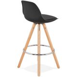 Counter chair barkruk Parijs zwart kunststof met blank hout
