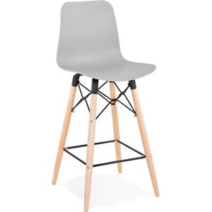 Alterego - MOZAIK MINI - Scandinavische halfhoge kruk - Grijs - 46x46x108 cm