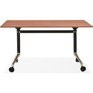 Verrijdbare bureautafel HELPE - walnoot 140 x 70 cm - Kokoon Design