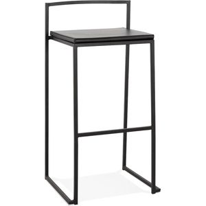 Alterego - CASA - Barkruk - Zwart - 43x41x87 cm