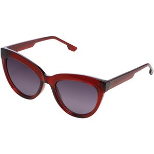 KOMONO Liz Burgundy Unisex Cat-eye Cellulose Propionate Sunglasses for Men and Women with UV Protection and Scratch-Resistant Lenses