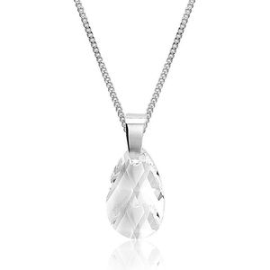 Montebello Ketting Prosopis - 925 Zilver - Swarovski Druppel - 20mm - 45cm
