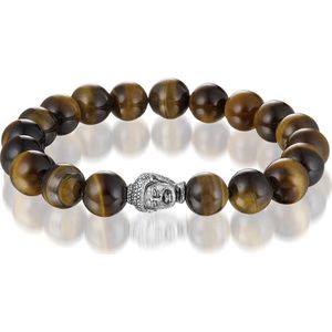 Montebello Armband Setaria - Kralen - 316L Staal - Boedha - Onyx - Rek