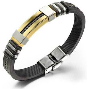 Montebello Armband Malens Gold - 316L Staal - Siliconen - 20.5cm