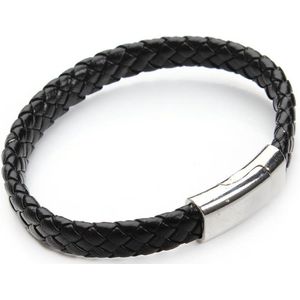 Montebello Armband Senra Black - PU Leer - Zwart - 21.5cm