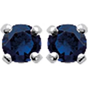 Amanto Oorbellen Dyonne Blue - 925 Zilver Gerhodineerd - ∅3mm