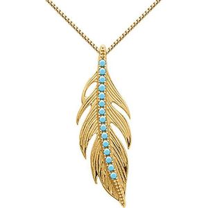 Montebello Ketting Larbi Gold - 925 Zilver Verguld - Kruis - 23x12mm - 45cm