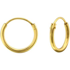 Montebello Oorbellen Alina S - 925 Zilver Verguld - 1,2mm - ∅12mm
