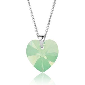 Montebello Ketting Fleur HZ428 - Swarovski® Hart - 925 Zilver Gerhod. - Ø14mm - 42cm