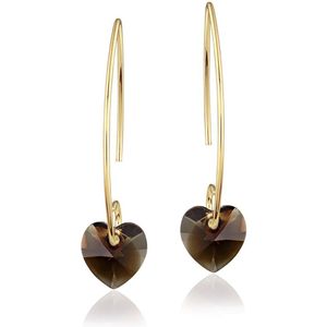 Montebello Oorbellen Liv HG37 - Swarovski® Hart - 925 Zilver Verguld - Ø10mm - 35mm