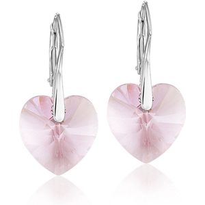 Montebello Oorbellen Noor HZ29 - Swarovski® Hart - 925 Zilver Gerhod. - Ø14mm - 30mm