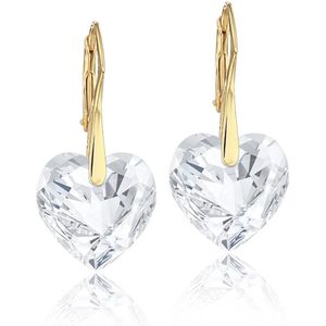 Montebello Oorbellen Noor HG53 - Swarovski® Hart - 925 Zilver Verguld - Ø14mm - 30mm