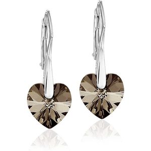 Montebello Oorbellen Lily HZ41 - Swarovski® Hart - 925 Zilver Gerhod. - Ø10mm - 25mm