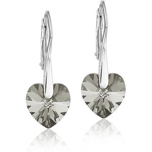 Montebello Oorbellen Lily HZ91 - 925 Zilver Gerhod.-  Swarovski® Hart - Ø10mm - 25mm