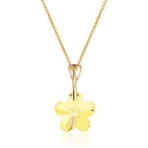 Montebello Ketting Beau BG94 - 925 Zilver Verguld - Swarovski - Ø14mm - 40cm