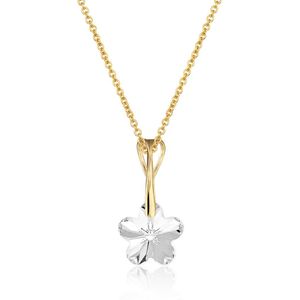 Montebello Ketting Beau BG92 - 925 Zilver Verguld - Swarovski® - Ø12mm - 45cm