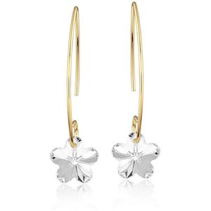 Montebello Oorbellen Aster BG92 - 925 Zilver Verguld - Swarovski - Ø12mm - 35mm