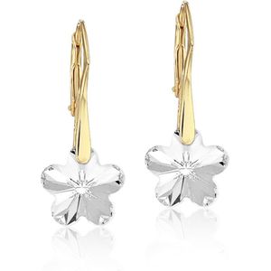 Montebello Oorbellen Roos BG92 - 925 Zilver Verguld - Swarovski - Ø12mm - 25mm