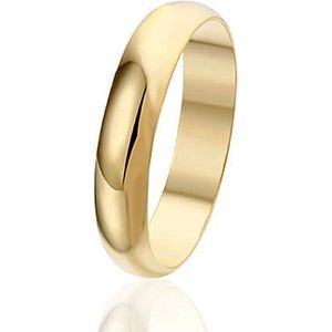 Montebello Ring Trouw - 925 Zilver Verguld - Trouw - 4mm - Maat 24,25-76mm