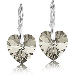 Montebello Oorbellen Noor HZ110 - Swarovski® Hart - 925 Zilver Gerhod. - Ø14mm - 30mm