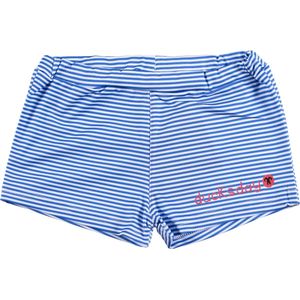 Ducksday - zwembroek - trunk - short – Blauw gestreept  - Blauw - Wit - Meisje  - 10 jaar - UV beschermend - Promo