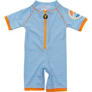 Ducksday - UV-werend zwempakje - voor kinderen - unisex - UPF 50+ - True Blue - maat 1 jaar