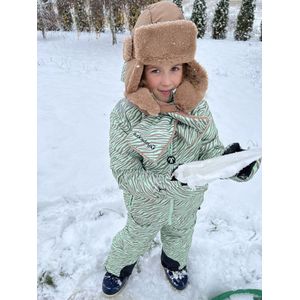 Ducksday – Geschenkset Sjaal + Wanten – voor kinderen – peuters - Kerstpakket – Promo - Maat 3-5 jaar -Okapi – Munt