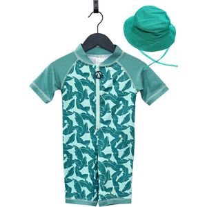 Ducksday – zwemkleding - set zwempakje met bijpassend zomerhoedje – voor kinderen – UV-werend UPF50+ - Epic – maat 3 jaar