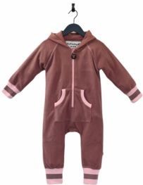 Ducksday - Fleecepak - Onesie voor Kinderen - Donkerroze/Lichtroze