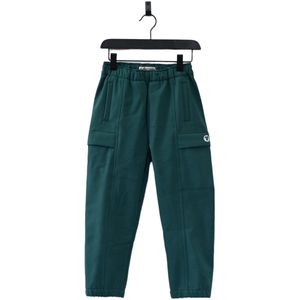 Ducksday- Regenbroek kind - Waterafstotend - Ademend- Winterbroek - Fleece binnenkant - Softshell - Unisex - Donkergroen - Maat 122/128 - 7 jaar - 8 jaar