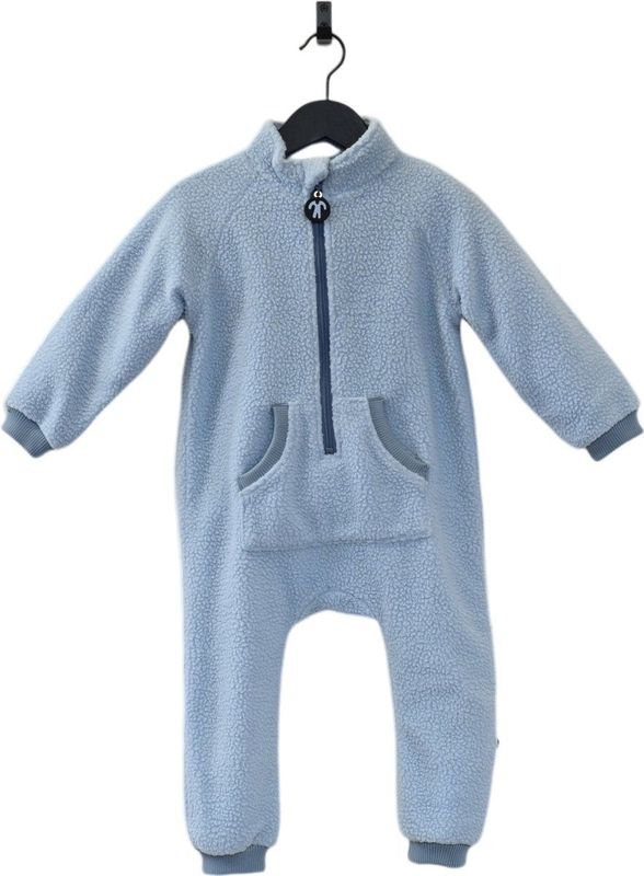 Ducksday - Fleecepak Sherpa - Onesie - Lichtblauw - 100% Gerecycleerd Polyester
