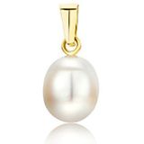 Miore - Parel Gouden Hanger Dames - 14 karaat Goud - Natuurlijke Parels - Handgemaakte Hoogwaardige Sieraden