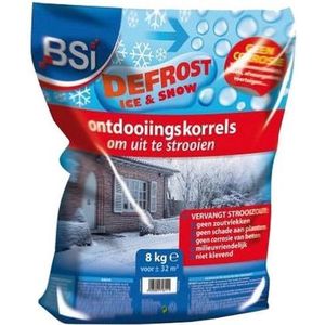 BSI - Defrost ice & snow - ontdooiingskorrels tegen ijs en sneeuw - Zonder zout! - 8 kg voor 32 m²