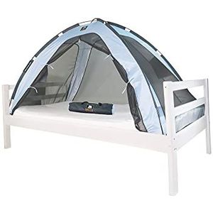 DERYAN Bedtent - klamboe voor bed - opvouwbaar - licht - draagbaar reisklamboe - met draagtas - blauw