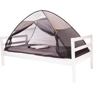 Deryan Bedtent Pop Up klamboe - 200x90cm -  Hoogste kwaliteit Muggennet Muskietennet 1mm gaas  - Cream