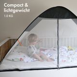 Deryan Bedtent Pop Up klamboe - 200x90cm -  Hoogste kwaliteit Muggennet Muskietennet 1mm gaas  - Grijs