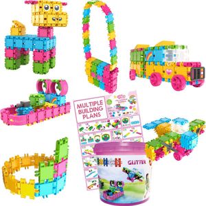 Clics bouwblokken - Glitter bouwset 8 in 1