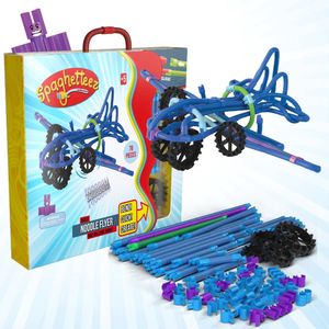 Clics spaghetteez noodle flyer vliegtuig flexibele bouwstaafjes, 76dlg.
