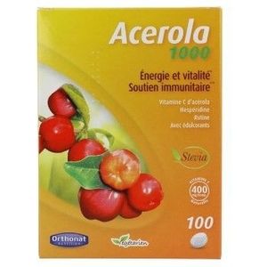 Acerola 1000 - Vitamine C Tabletten - Natuurlijke Bron - Kers en Zwarte Bessen Smaak