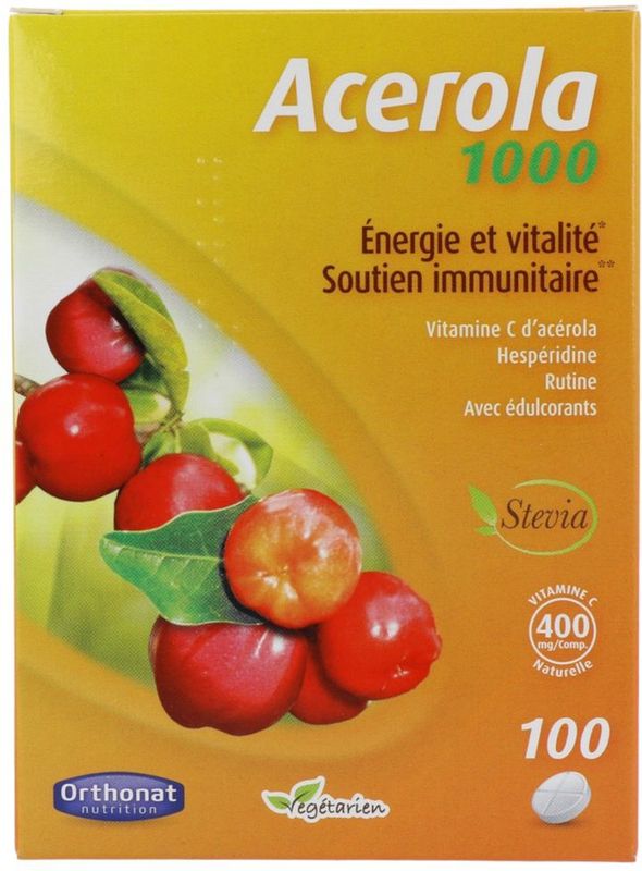 Acerola 1000 - Vitamine C Tabletten - Natuurlijke Bron - Kers en Zwarte Bessen