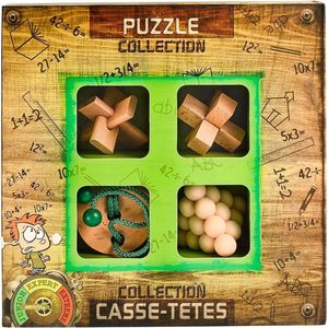 Eureka - Houten Breinpuzzels Junior - 4 Stuks - Geschikt Voor Kinderen Vanaf 6 Jaar