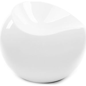 XLBoom Witte Ball Chair - Loungebank - Gerecycleerd ABS - 55 × 55 × 50 cm