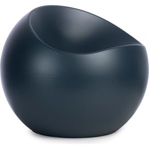 XLBoom Blauwe Mat Ball Chair - Loungebank - Gerecycleerd ABS - 55 × 55 × 50 cm