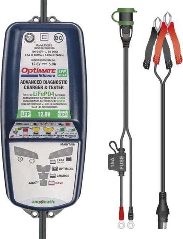Tecmate - Optimate Lithium 4S - Acculader - 5A