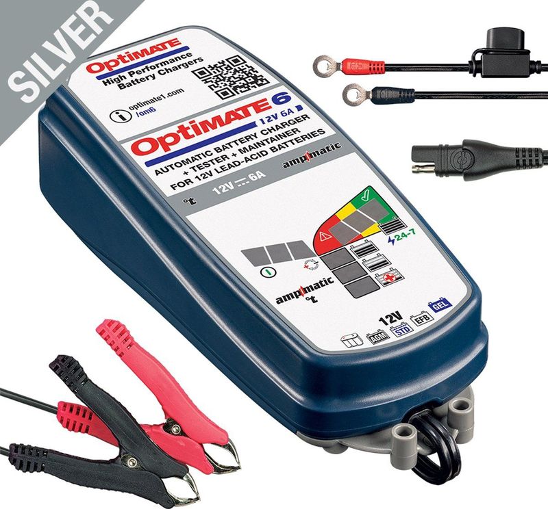 Tecmate Optimate 6 Ampmatic Acculader - 12V / 9A Druppellader - TM360